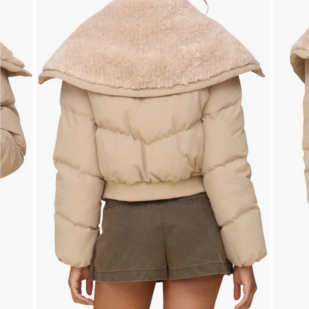NWT Avec Lec Filles Faux Shearling Detail Puffer Jacket - Picture 4 of 12